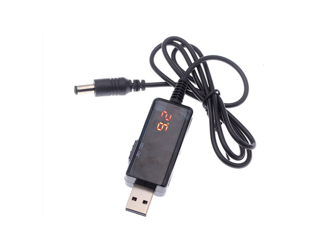 Conversor Elevador USB 5v para 9v/12v com Display