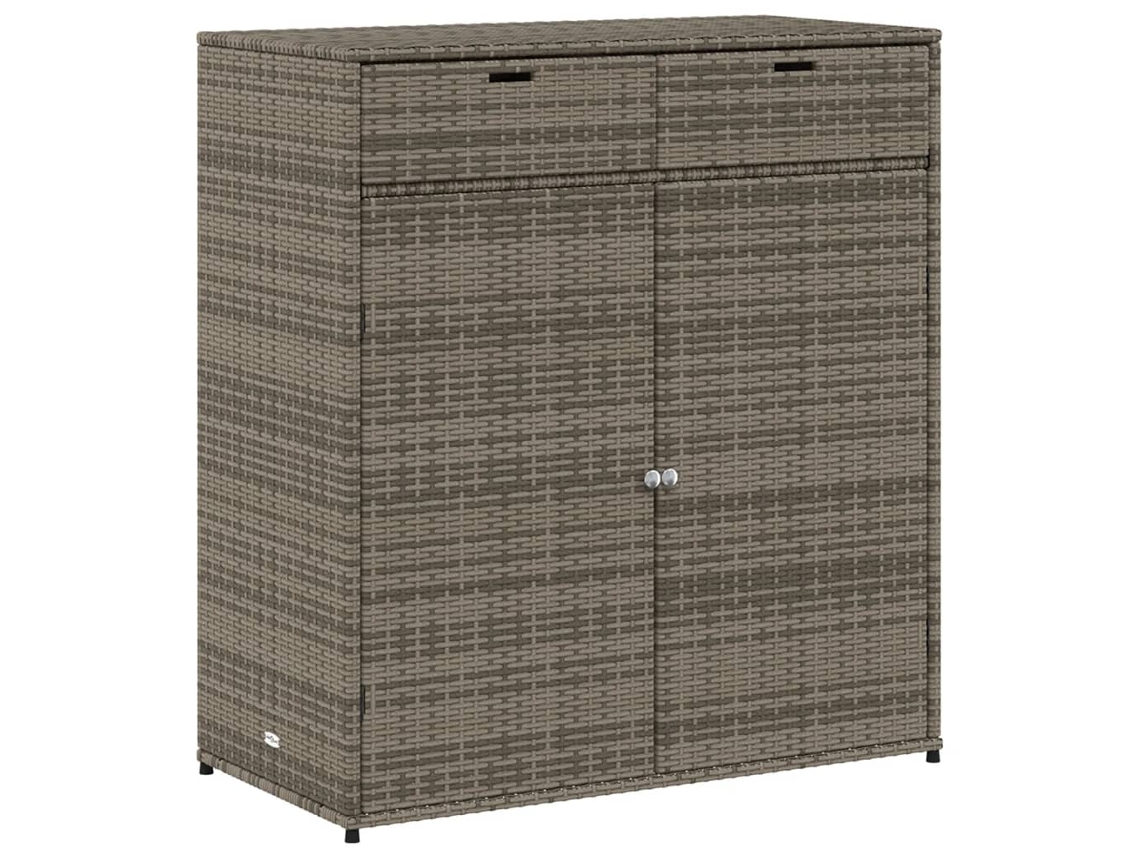 Garden Storage Cabinet, Garden Storage Cabinets Vidaxl Cinzeto Rattan / Vime (105 X 55 X 113 Cm)
