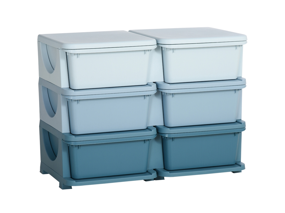 Caixa Organizadora Infantil,3 Gavetas,azul BTFORUS