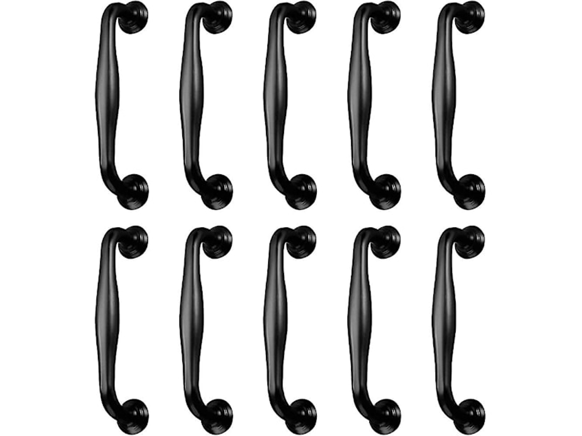 Puxadores Para Móveis, Conjunto De 10, Pretos Para Móveis De Cozinha, 128 Mm