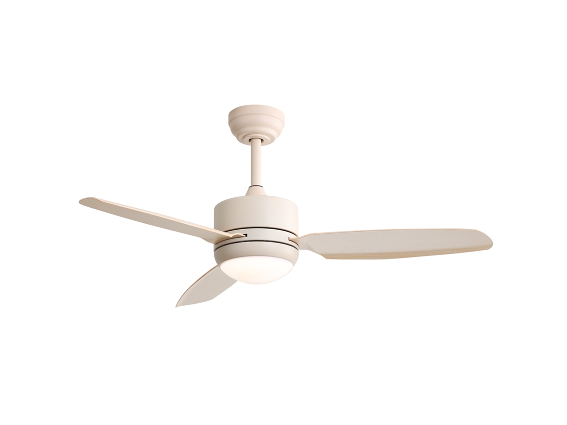 Ventilador de Teto 46 Polegadas com Luz, 3 Pás Abs, 6 Velocidades, Motor DC, Controle Remoto, Quarto