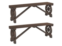 Maison Exclusive - Bancos De Jardim 2 Pcs Madeira De Abeto Maciça