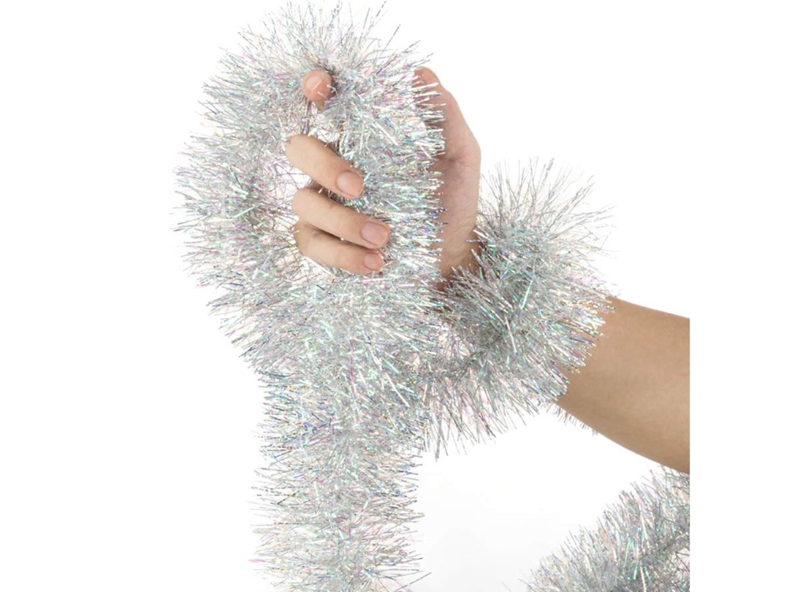10 Peças Guirlanda de Tinsel Decoração Brilhante para Festas e Natal NEVEANCE