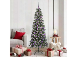 Vidaxl Árvore De Natal Artificial Verde 180 Cm Pvc, Plástico E Aço
