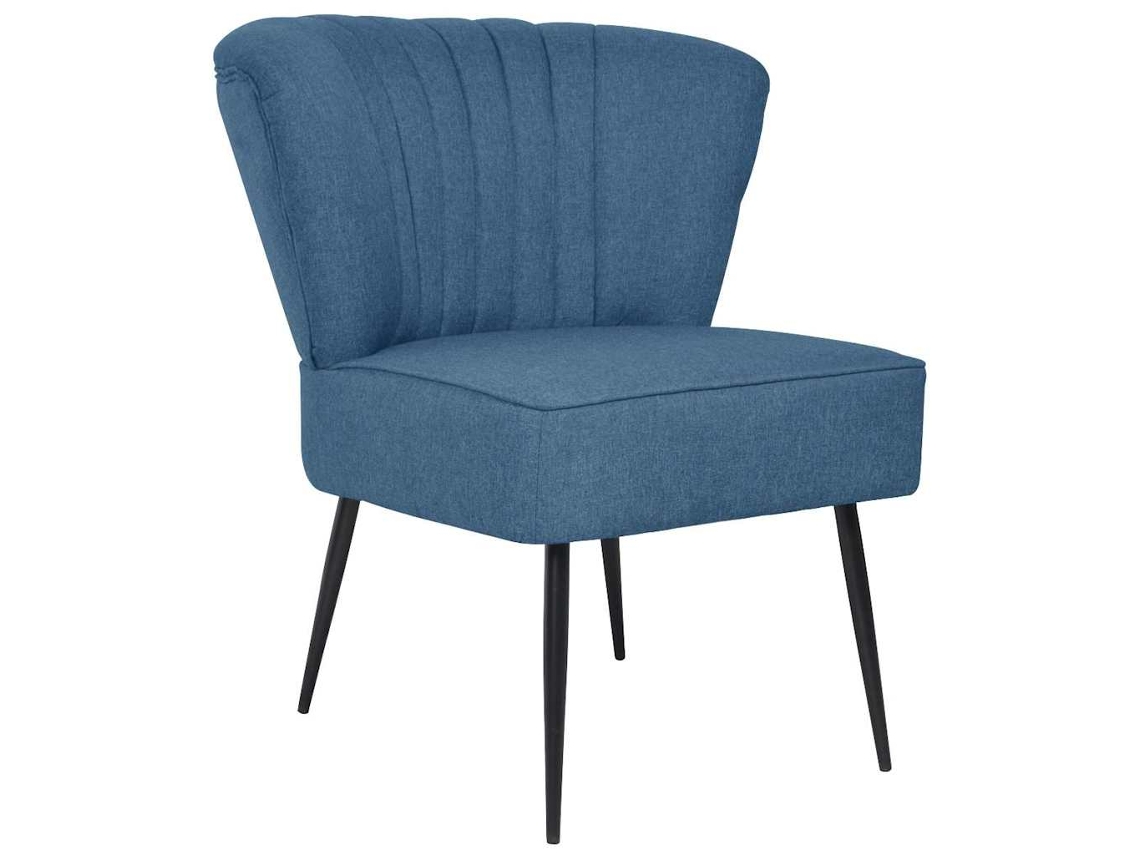 Vidaxl Cadeira De Cocktail Tecido Azul