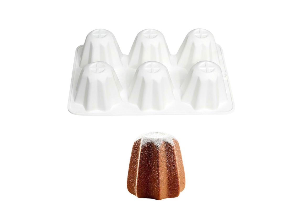 Formas De Silicone Octogonais Com 6 Cavidades Para Assar Sobremesas E Chocolates. Textura De Silicone, Fáceis De Limpar.