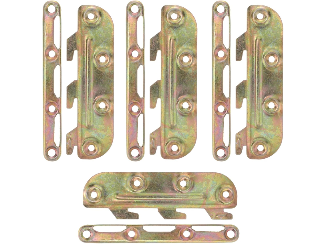 Galpada Conjunto De 4-suportes Ferro Anticorrosivos Para Grades Cama, Ganchos De 5-polegadas Para Grades Cama, Ferragens