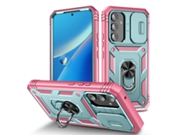 Lurelia Capa Para Samsung Galaxy S21 Fe Verde, Porta-cartões, Anel Suporte, Proteção Da Câmara, Verde / Rosa