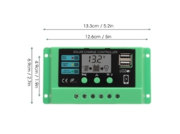 Laxiscreed Controlador De Carga Solar Pwm Com Regulador Ajustável E Display Lcd De Fácil Leitura
