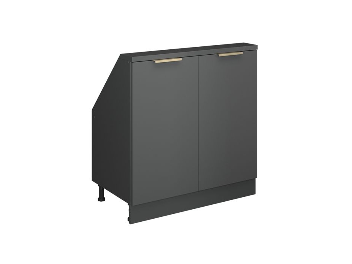 Móvel Sob a Inclinação R line VICCO com 80cm, 2 portas, antracito ouro