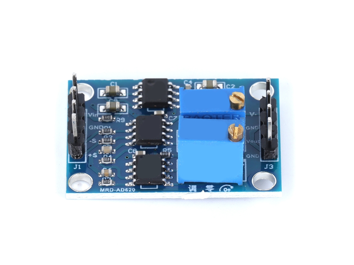Módulo Amplificador De Tensão Laxiscreed Para Microvolt E Millivolt Com Ad620
