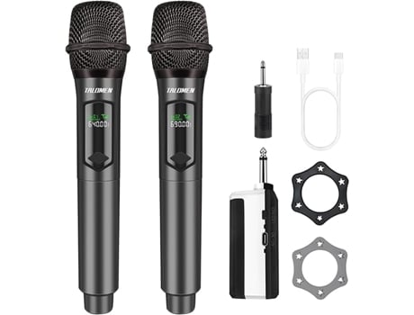 Microfone Sem Fio K60-2 Recarregável 160 Pés TALOMEN