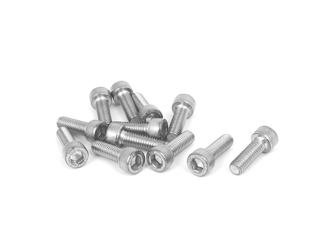 Parafuso Sextavado Interno M6 X 18mm em Aço Inoxidável 304 Din912, 12 Peças CHABERLU