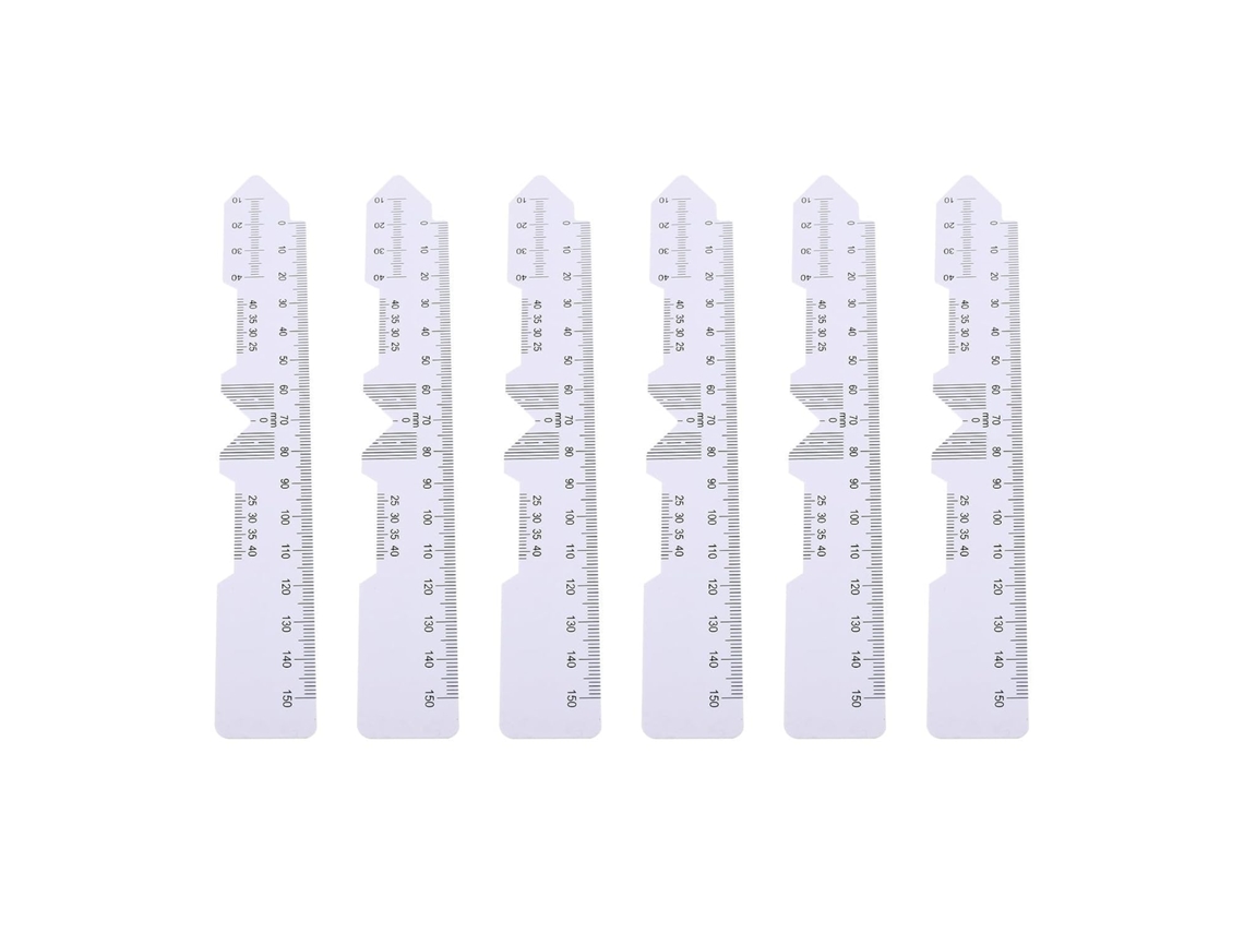 Conjunto De 6 Réguas Pd De Plástico Branco