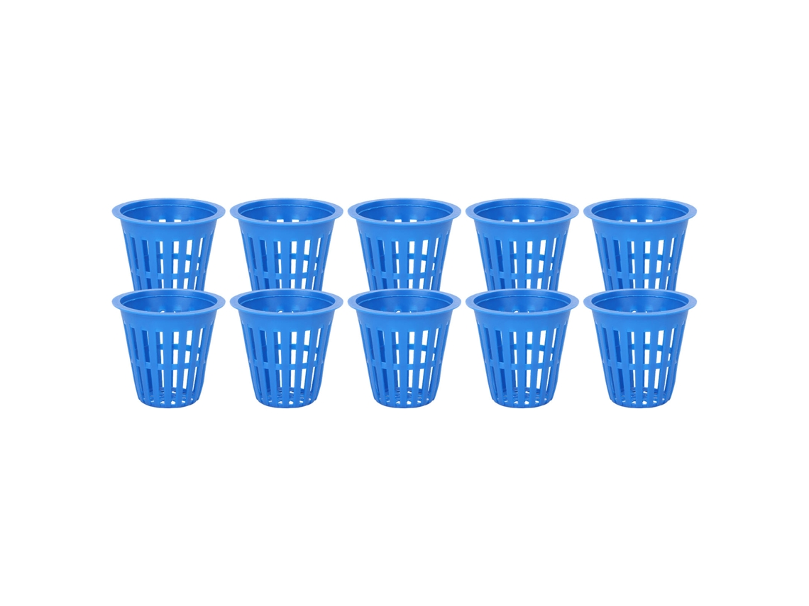10pcs Cesta de Plantio Hidropônica de Plástico com Copo de Malha | S/MARCA