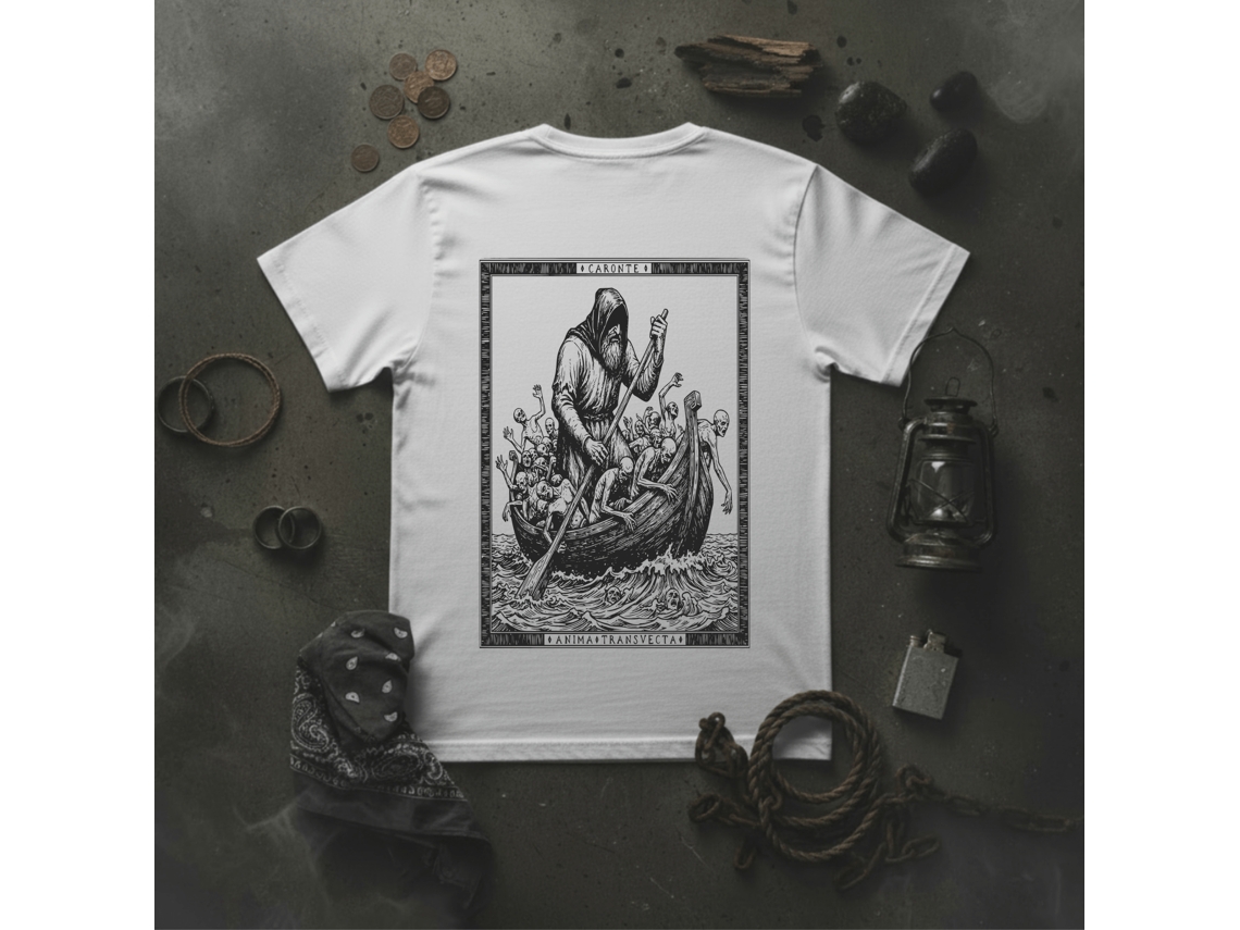 T-shirt Ghettoblaster Caronte Inferno Branca