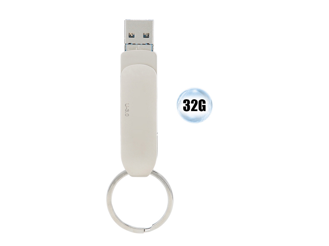 Pen Drive 3 Em 1 Typec Rotativo De Alta Velocidade Para Celular Android E Computador 32g