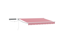 Conjunto 1 Toldo Elétrico Vidaxl Vermelho Poliéster (3 X 2,5 M)