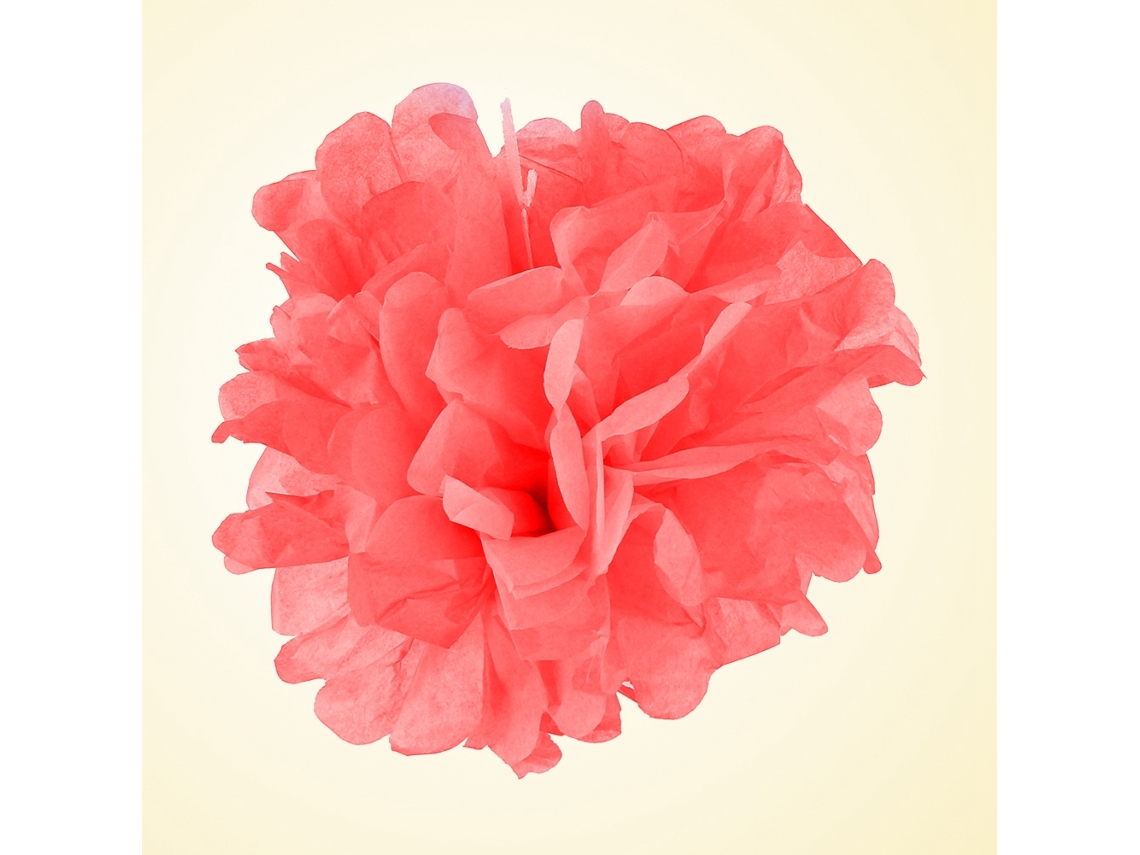 Bola De Flor De Papel (10 Polegadas, Vermelho Vivo) Eoocoo