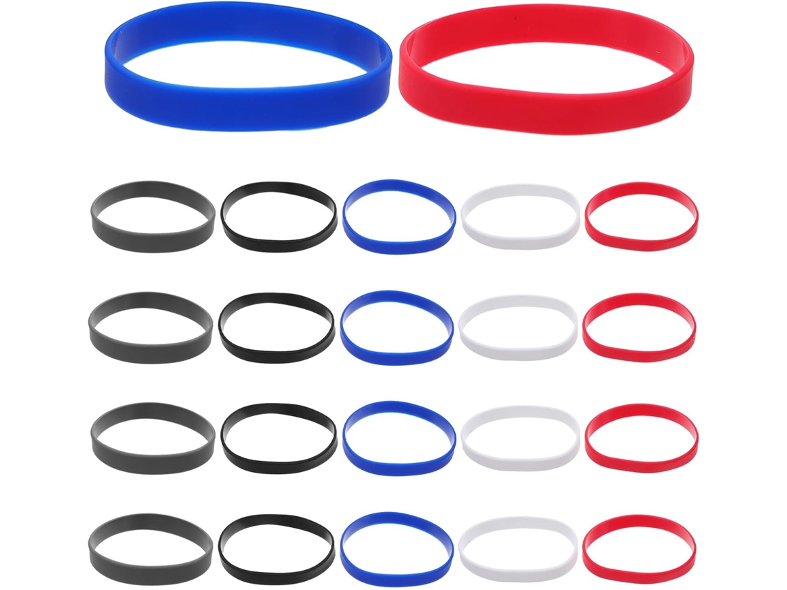 Artibetter Conjunto Com 50-pulseiras Elásticas De Silicone Sortidas Para Eventos, Pulseiras Personalizáveis Para Homens
