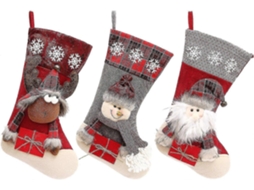 Pacote Com 3 Meias De Natal Personalizadas De 18 Para Família, Natal E Casa. Loja Olysi