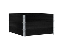 Pallet Collar, Pallet Collars Vidaxl Preto Madeira De Pinho (100 X 100 Cm)