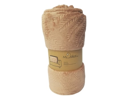 Manta Efeito Flanela My Dekor 220x240 Cm 200 G/m2 Caramelo