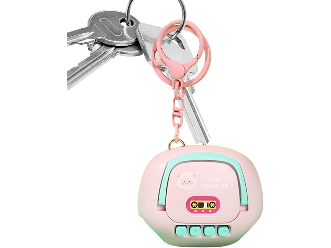 Gravador de bolso com pingente e design de desenho animado.