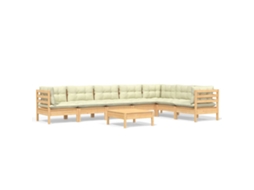 Garden Lounge Set, Garden Lounge Sets Vidaxl Creme Madeira De Pinho (n/a)