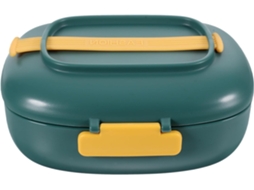 Lancheira Inoomp Com Cordão Para Facilitar O Transporte, Portátil, 850ml, Em Plástico Azul, Ideal Para Piqueniques E