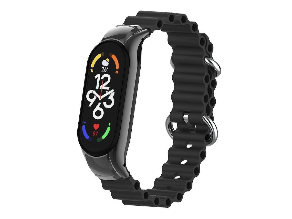 Pulseira De Silicone Respirável Para Xiaomi Mi Band 7, Estilo Náutico