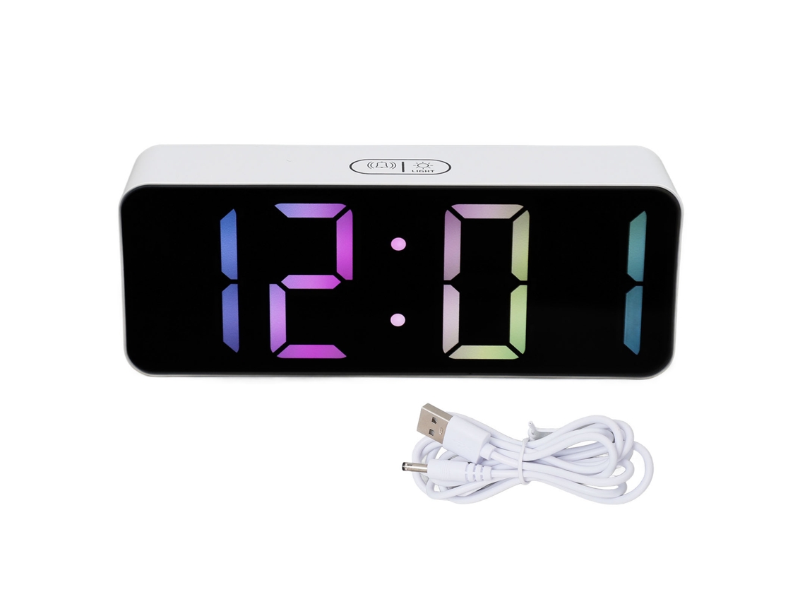 Reloj Led Digital Com Alarme Modo Auto-dimming Tela Grande Para Quarto Escritório Cozinha