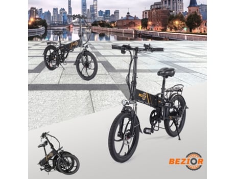 Bezior M20 Bicicleta Elétrica Dobrável, Bicicleta Elétrica Portátil Com Suporte Para Telefone Recarregável, Bateria De 10,4 Ah, Motor De 350 W, Veloci