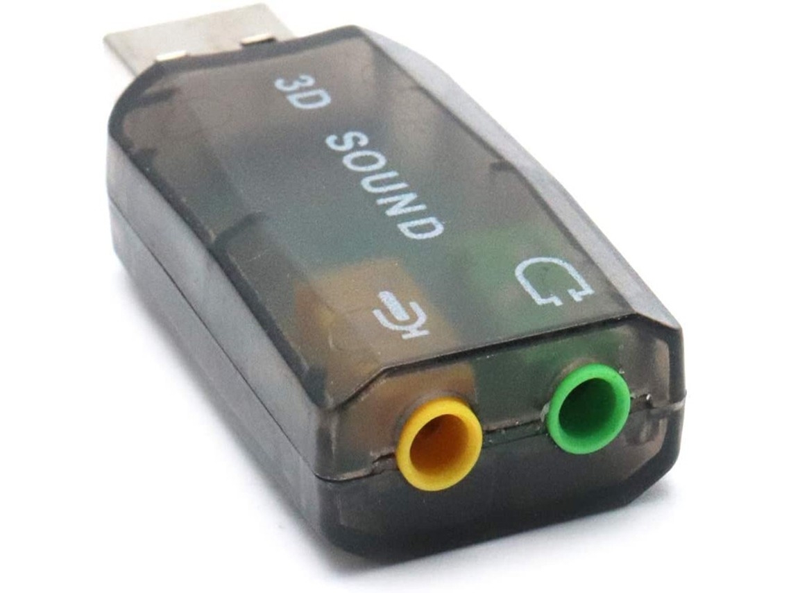 Placa De Som Externa Usb 3d De 5.1 Canais, 3 Adaptadores Usb Com Conector De 3,5 Mm, Sem Necessidade De Driver.