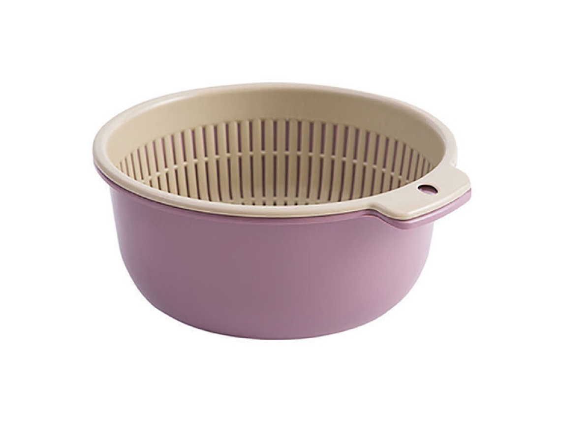 Cesta de drenagem de plástico de duas camadas para lavar frutas e legumes em S/MARCA