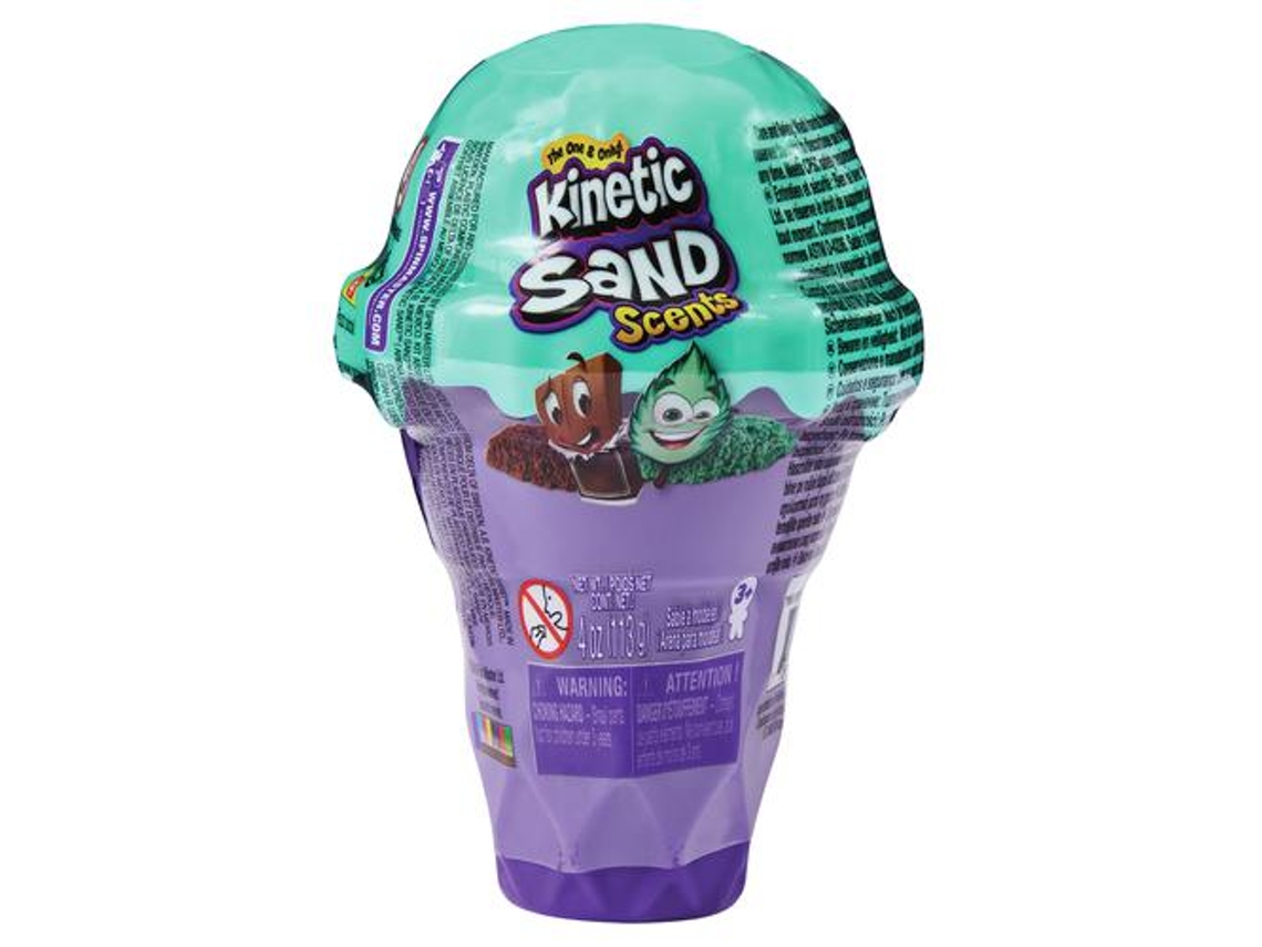 Kinetic Sand Ice Cream Cone Containerwith 2 Colors Jogo de Areia