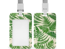 Porta Crachá Vertical Com Cordão, Em Formato De Samambaia Verde, Protetor De Cartão Com Cordão, Capa Impermeável De