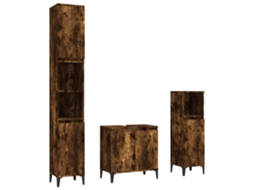 Bathroom Furniture Set, Bathroom Furniture Sets Vidaxl Marrom Madeira Processada (n/a)