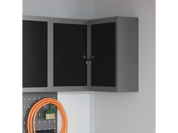 Vidaxl Armário De Ferramentas Preto E Cinza 55 X 55 X 55 Cm