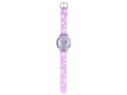Primerox relógio Digital Infantil Menina 3d Cartoon À Prova D'água Led com Alarme Roxo 3 10 Anos