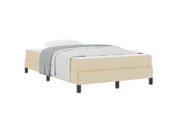 Cama Box com Colchão Creme 120 X 190 Cm Tecido MAISON EXCLUSIVE