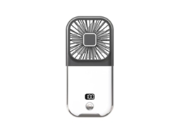 Ventilador Portátil Silencioso Dobrável Velocidade do Vento Ajustável com Visor Digital Bateria de 3000mah MDUG (preto)
