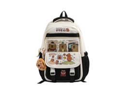 Mochila Ergonômica Capybara, Mochila Escolar Grande Para Livros, Confortável E Estilosa, Ideal Para Estudantes E Viajantes, Preta.