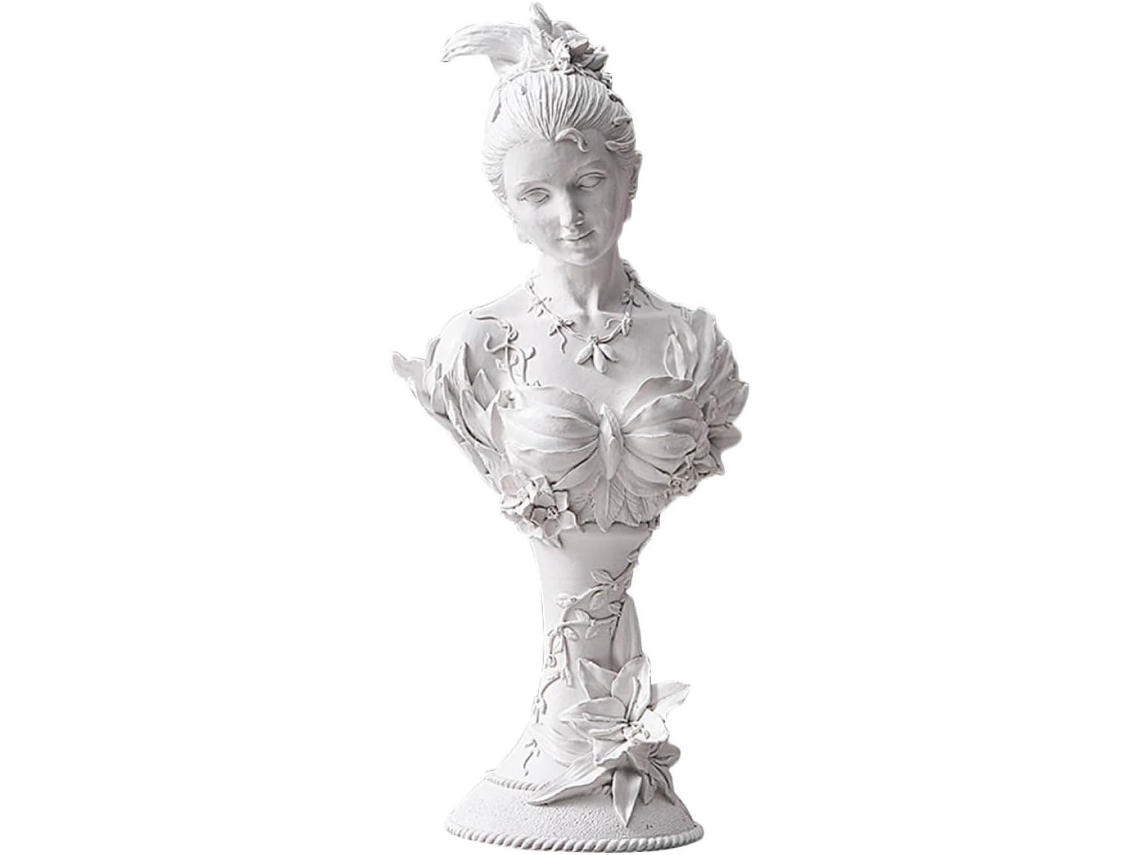 Estátua Deusa Resina Branca Escultura Decorativa Delicada Estável Estatueta Elegante Decoração Eventos GOKOCO