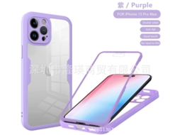 Capa Para Iphone 17 Air Roxa Qicai, Transparente, Com Cobertura Total E Resistente A Quedas.