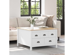 Vidaxl Mesa De Centro Hill Branco E Marrom Mel 79.5 X 79.5 X 49 Cm