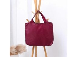 Sacola de Compras Dobrável e Reutilizável, Ecológica, Portátil, com Grande Capacidade, para Usar no Ombro Ou na Mão. Cor Vermelha. GOKOCO