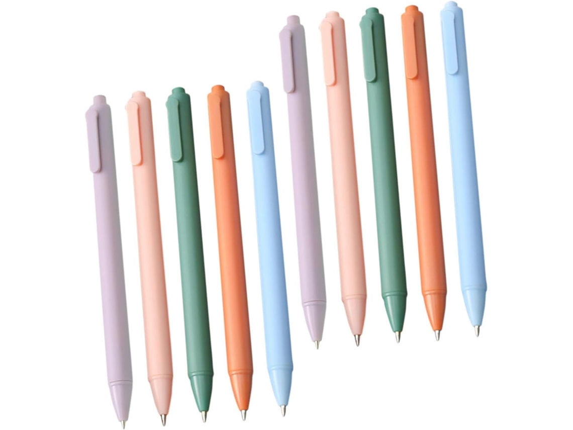 Conjunto De 10 Canetas Em Gel Retráteis Tons Pastel Para Escola,