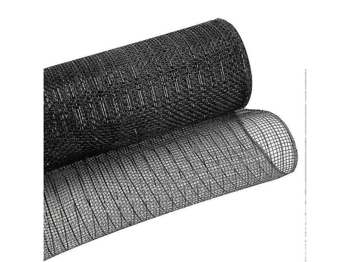 Fitinha De Malha Para Decorar Árvore De Natal Diy - Material De Qualidade, Reutilizável, 26mm Preto