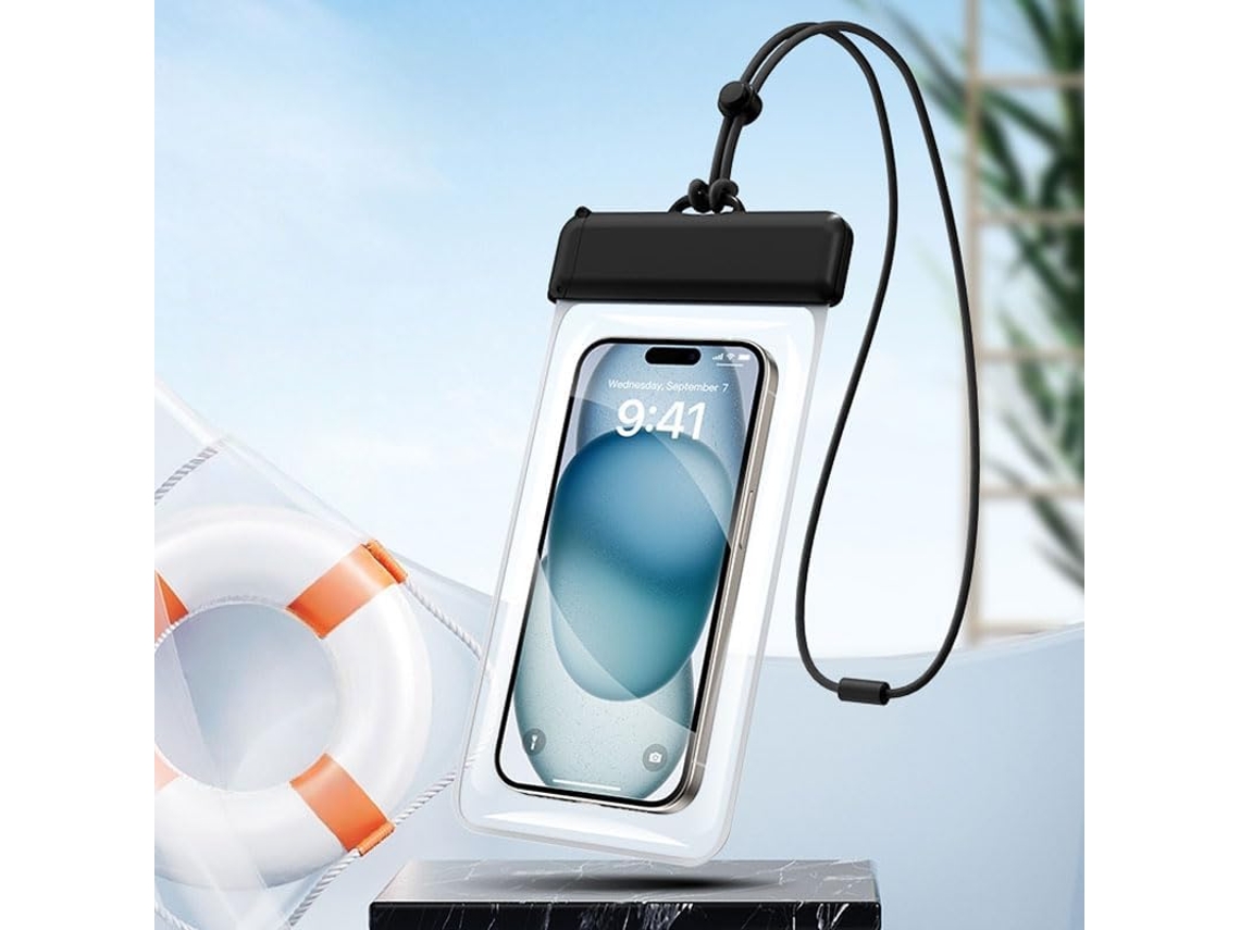 Bolsa Flutuante Ipx8 Preta C/ Cordão E Proteção Umidade